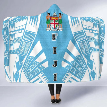Fiji Hooded Blanket - Polynesian Tattoo Flag