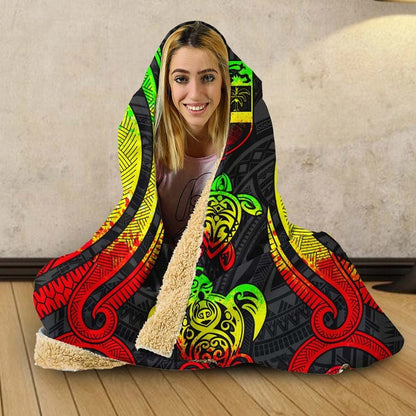 Fiji Hooded Blanket - Reggae Tentacle Turtle