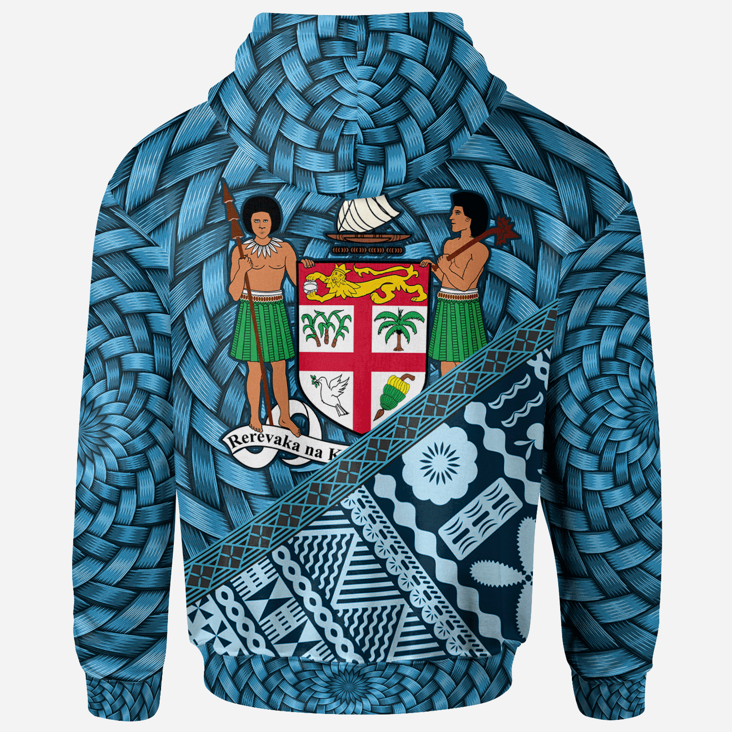 Fiji Hoodie - Custom Personalised Tapa Patterns With Bamboo