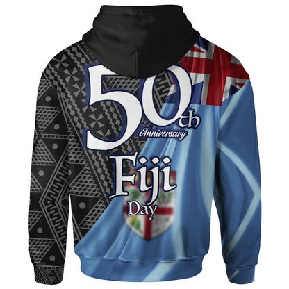 Fiji Hoodie - Labasa Fiji Day 50th Anniversary With Tapa Patterns