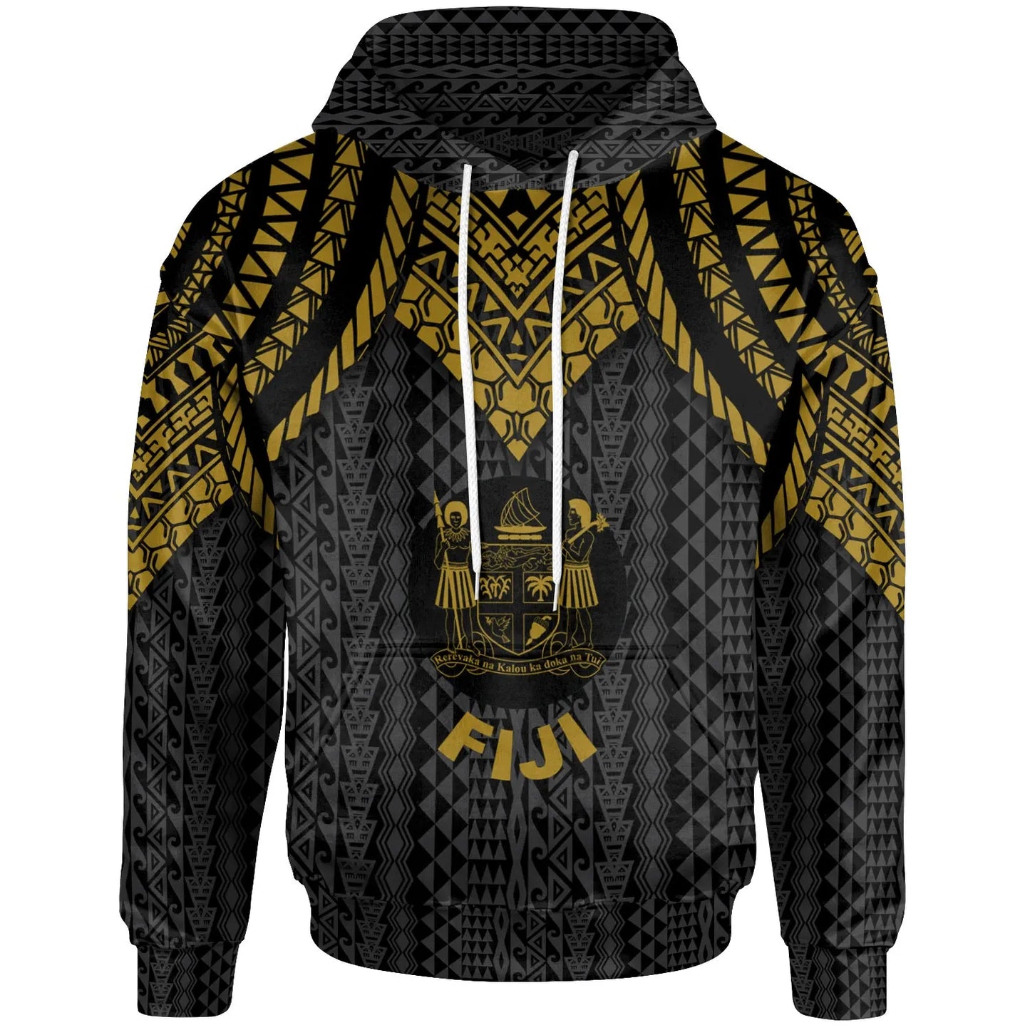 Fiji Hoodie - Polynesian Armor Style Gold
