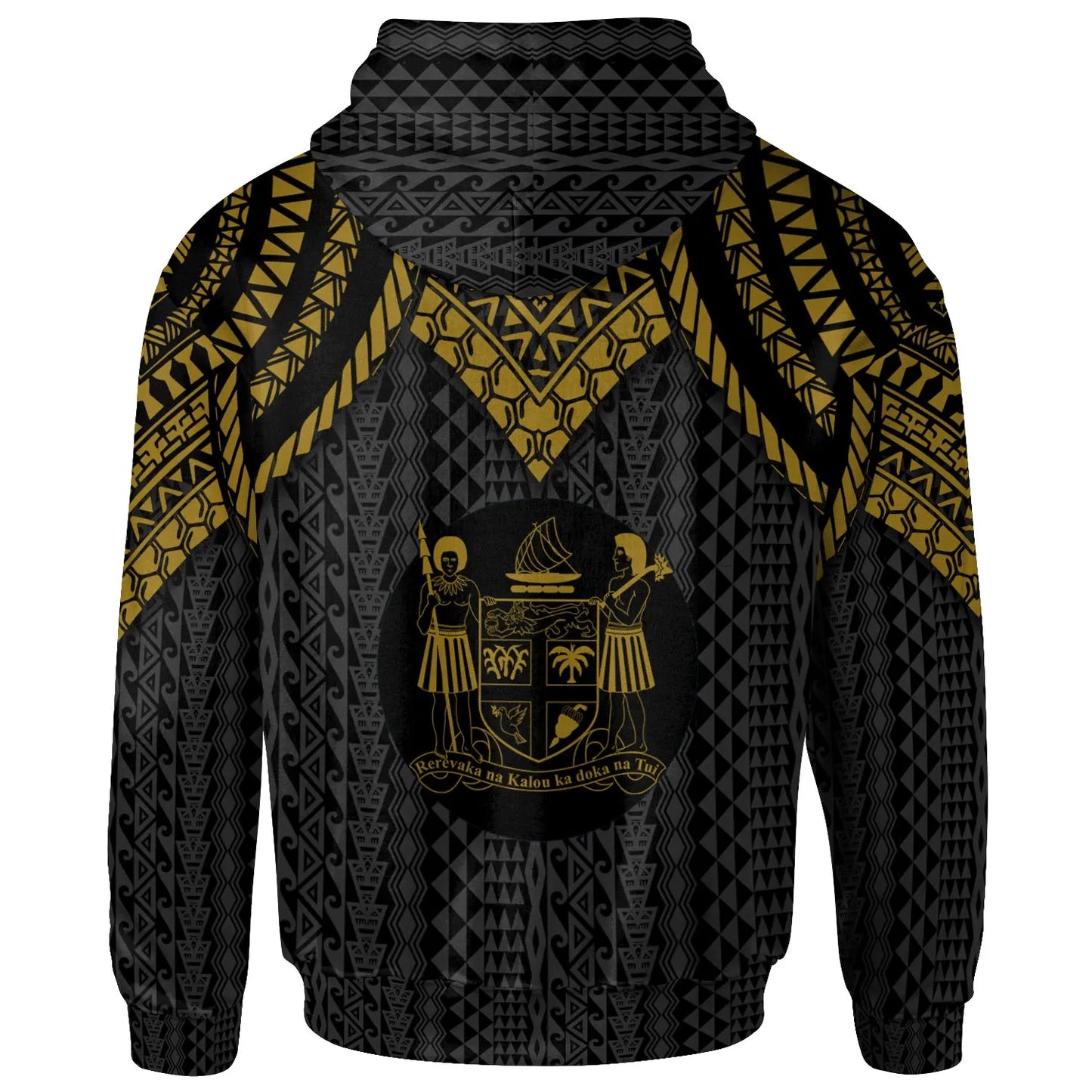 Fiji Hoodie - Polynesian Armor Style Gold