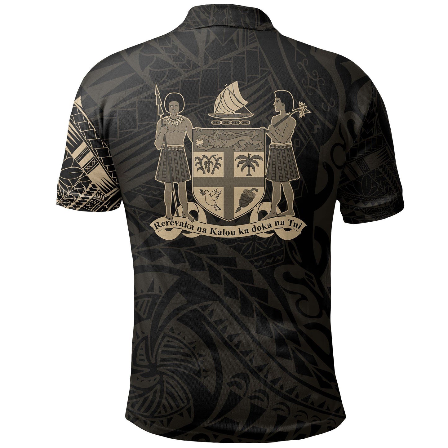 Fiji Polo Shirt - Fiji Flag Polynesian Tattoo