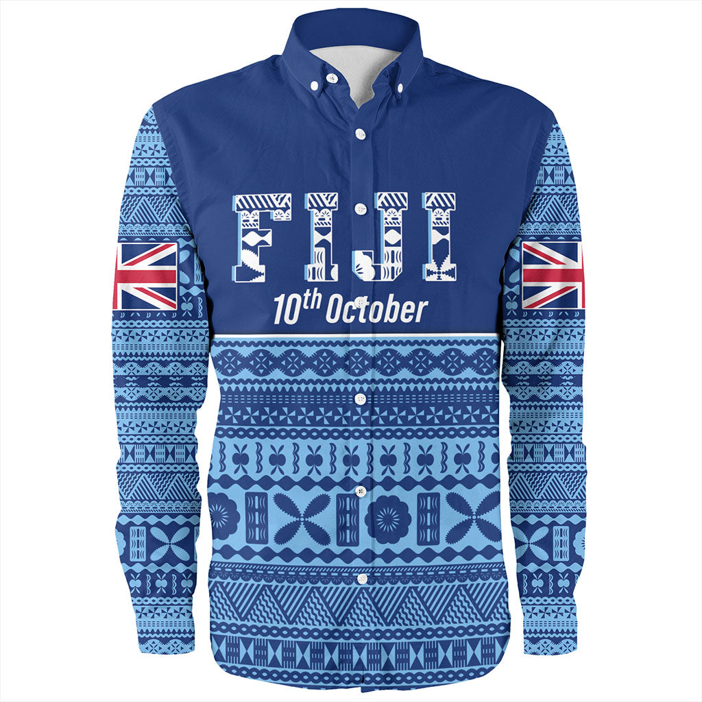 Fiji Long Sleeve Shirt Happy Independence Day
