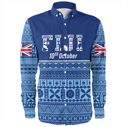 Fiji Long Sleeve Shirt Happy Independence Day