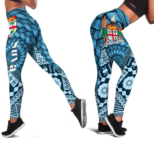 Fiji Legging - Suva Tapa Patterns With Bamboo