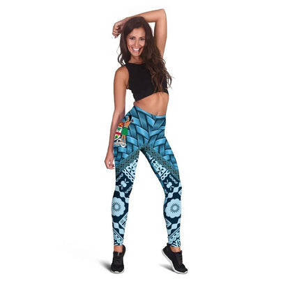 Fiji Legging - Suva Tapa Patterns With Bamboo