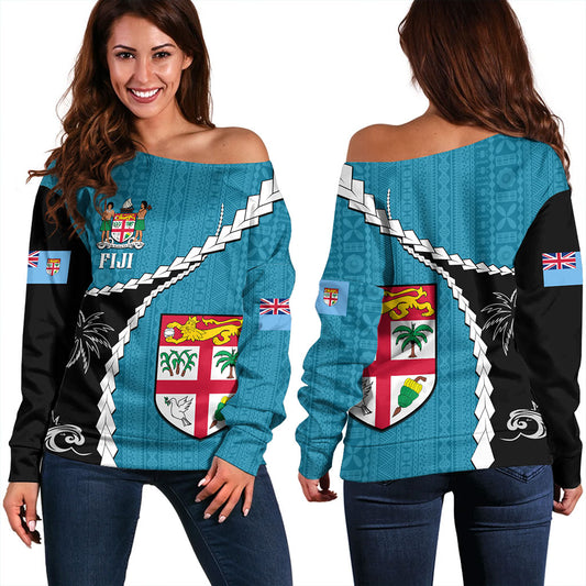 Fiji Off Shoulder Sweatshirt Masi Rugby