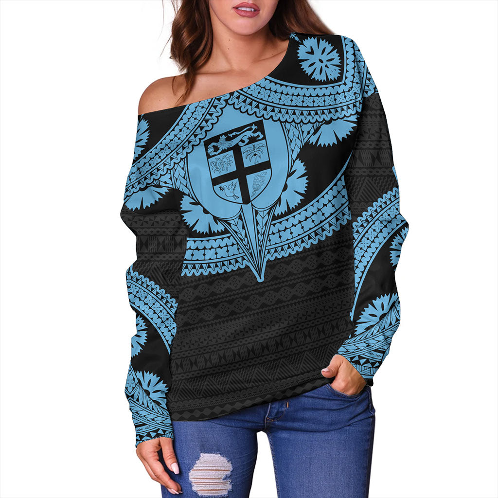 Fiji Off Shoulder Sweatshirt Masi Tattoo Special