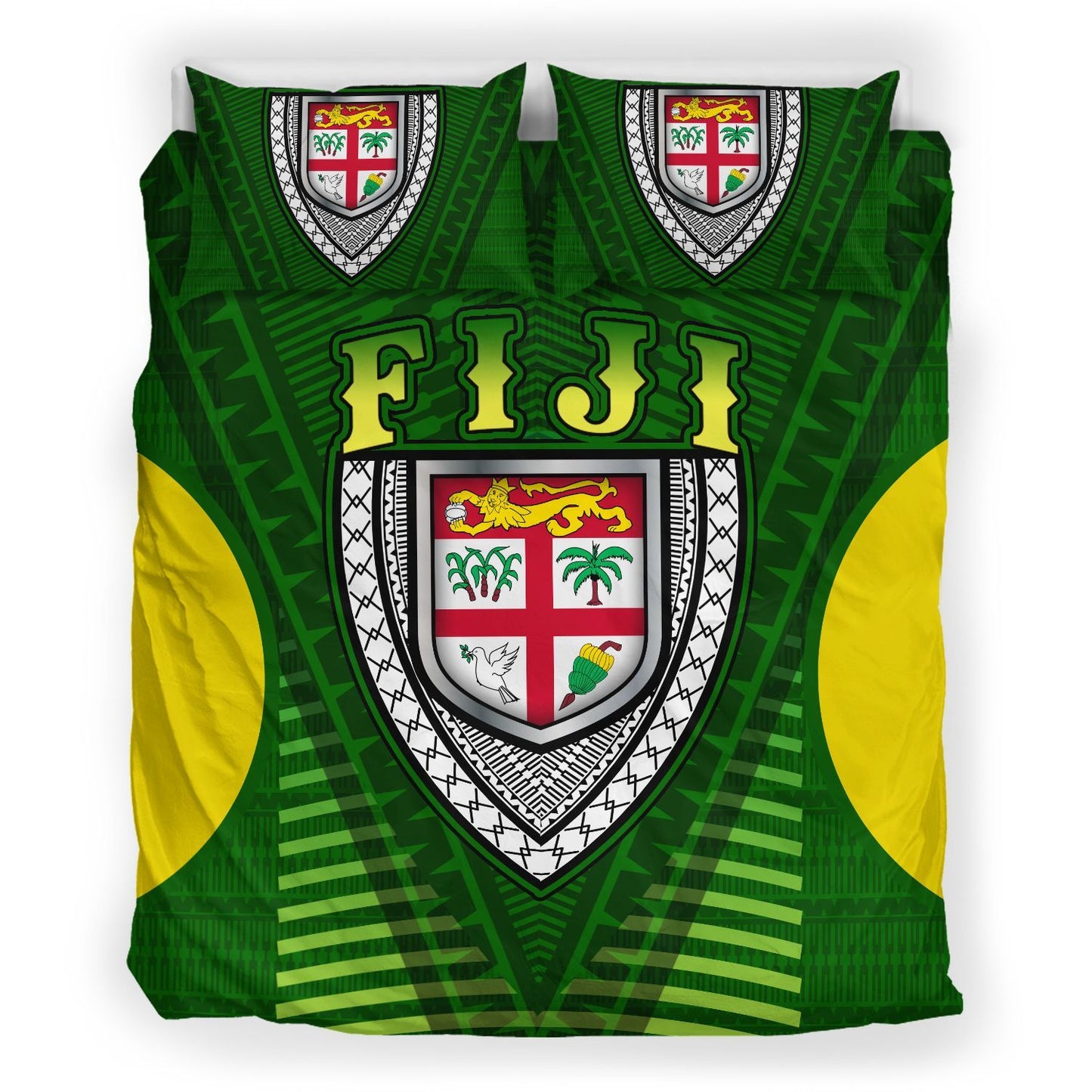 Fiji Melanesia Bedding Set - Fijian Pride Green Version