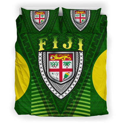 Fiji Melanesia Bedding Set - Fijian Pride Green Version