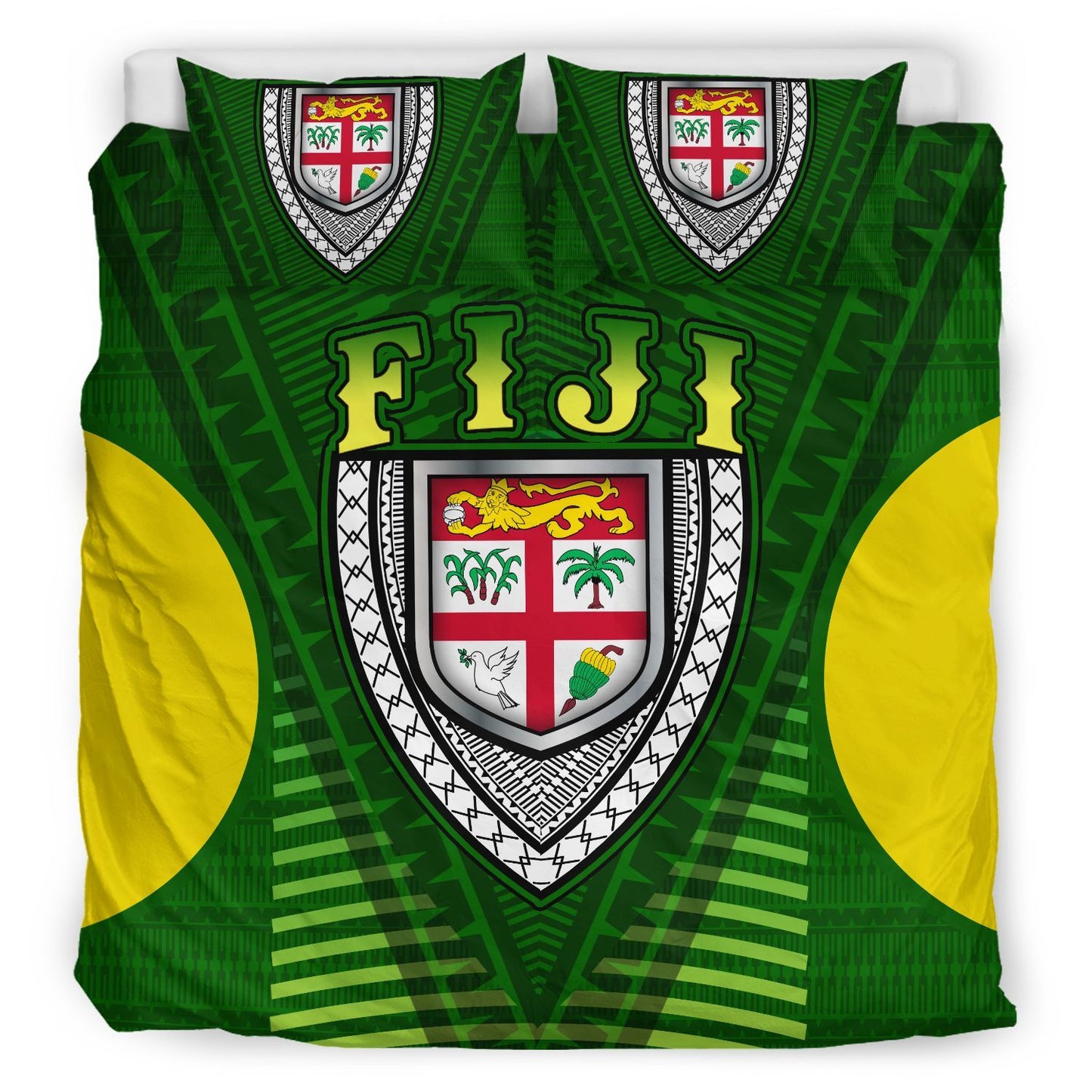 Fiji Melanesia Bedding Set - Fijian Pride Green Version