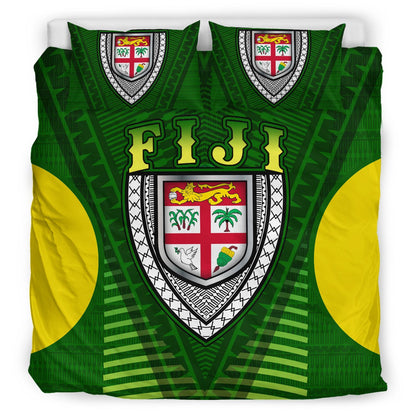 Fiji Melanesia Bedding Set - Fijian Pride Green Version