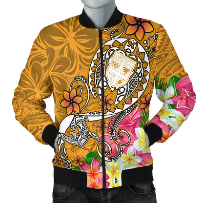 Fiji Bomber Jacket - Turtle Plumeria (Gold)
