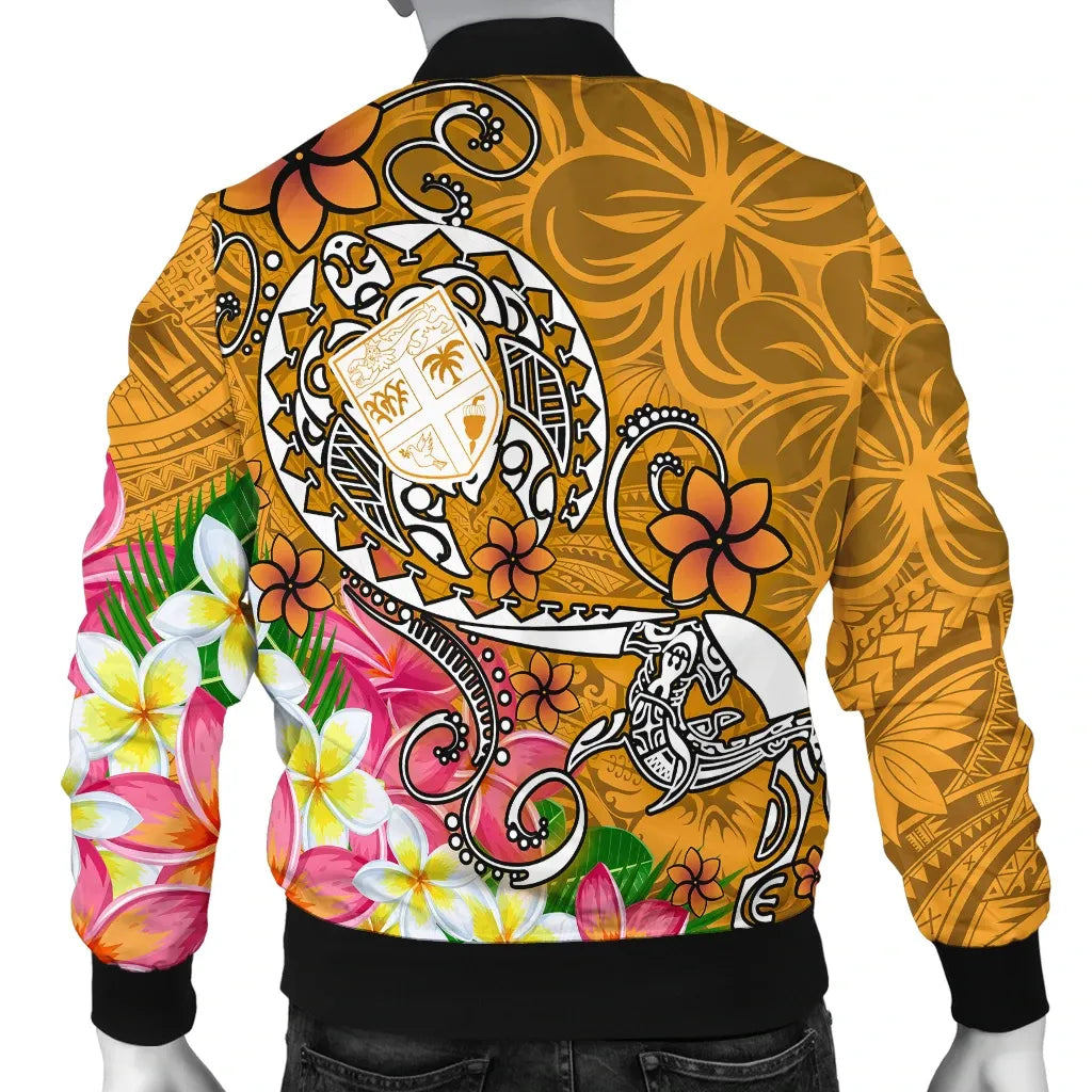 Fiji Bomber Jacket - Turtle Plumeria (Gold)
