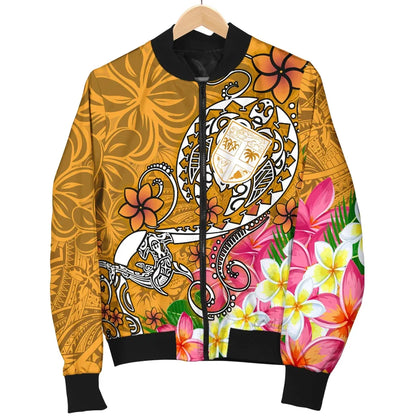 Fiji Bomber Jacket - Turtle Plumeria (Gold)