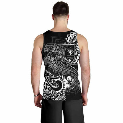 Fiji Men Tank Top - White Shark Polynesian Tattoo