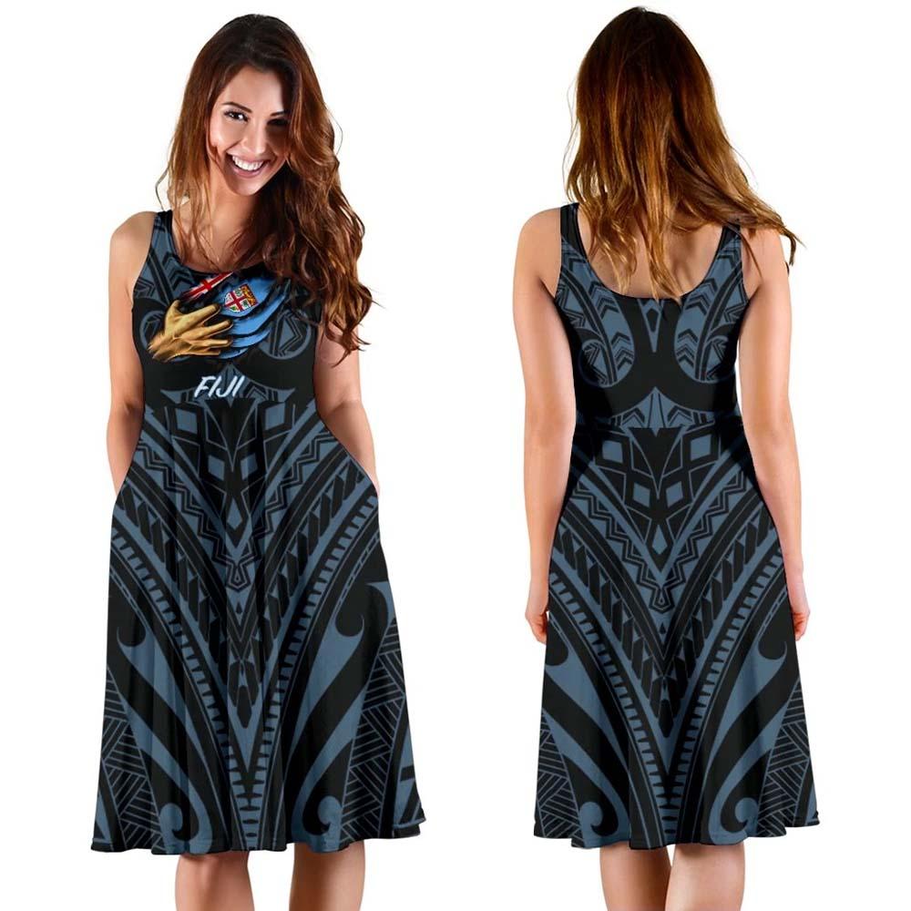 Fiji Midi Dress -  Fiji In Me (Blue)