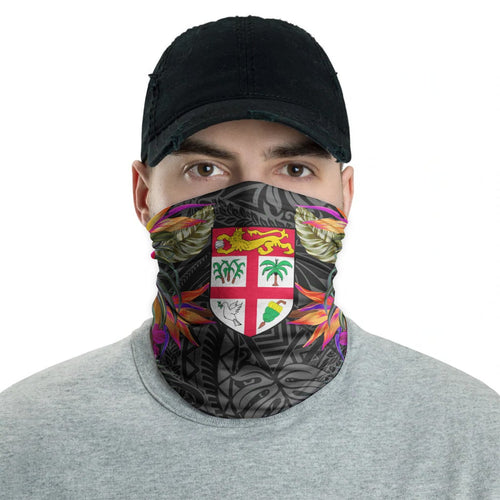 Fiji Neck Gaiter - Hibiscus Polynesian Pattern
