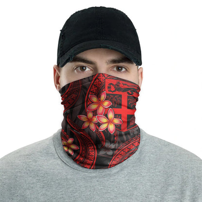 Fiji Neck Gaiter - Plumeria Red
