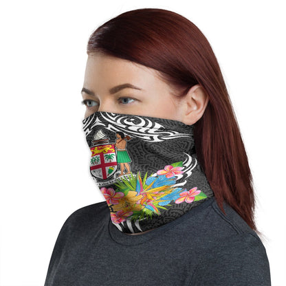 Fiji Neck Gaiter - Tribal Floral Pattern