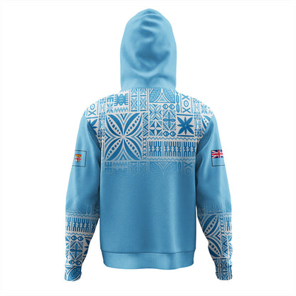 Fiji Hoodie Coat Of Arms Pattern Traditional Style
