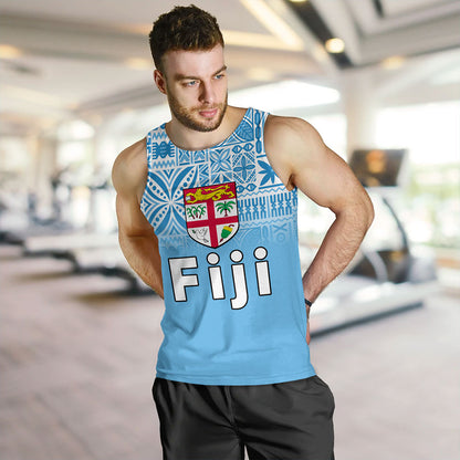 Fiji Tank Top Coat Of Arms Pattern Traditional Style