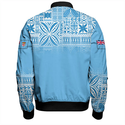 Fiji Bomber Jacket Coat Of Arms Pattern Traditional Style