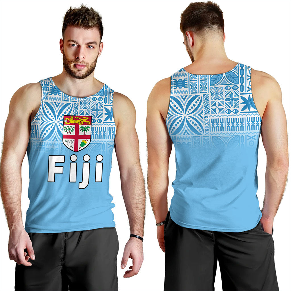 Fiji Tank Top Coat Of Arms Pattern Traditional Style