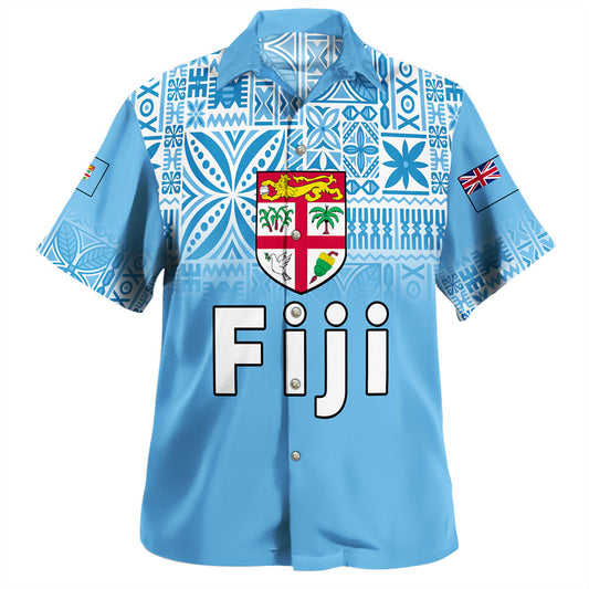 Fiji Hawaiian Shirt Coat Of Arms Pattern Traditional Style