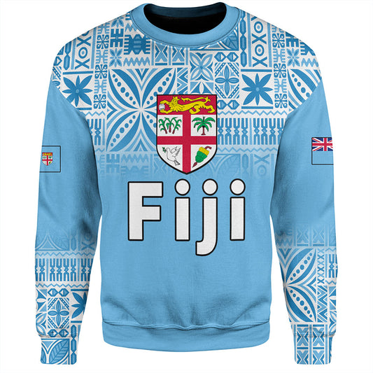 Fiji Sweatshirt Coat Of Arms Pattern Traditional Style