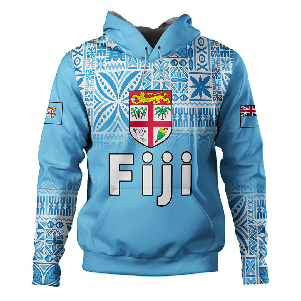 Fiji Hoodie Coat Of Arms Pattern Traditional Style