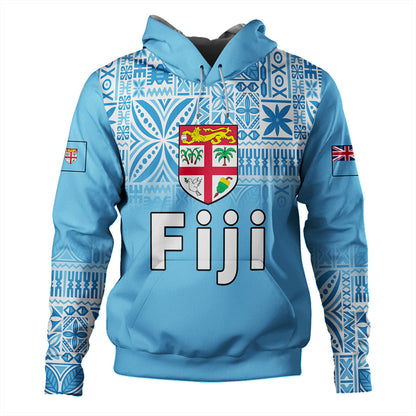Fiji Hoodie Coat Of Arms Pattern Traditional Style