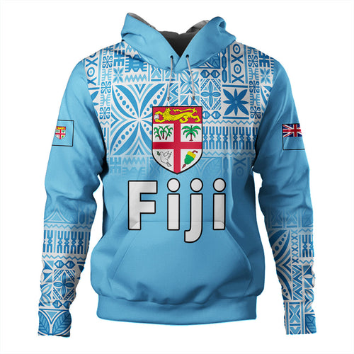 Fiji Hoodie Coat Of Arms Pattern Traditional Style