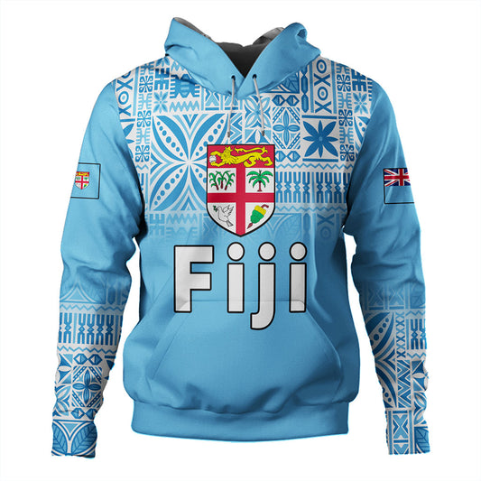 Fiji Hoodie Coat Of Arms Pattern Traditional Style