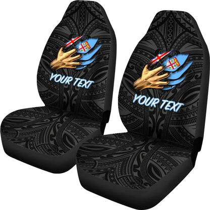 Fiji Personalised Car Seat Covers -  Fiji In Me(Black)