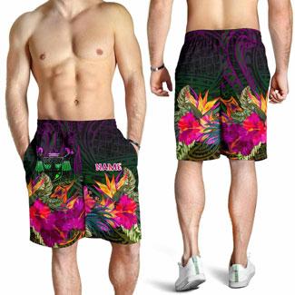 Fiji Personalised Men Shorts - Summer Hibiscus