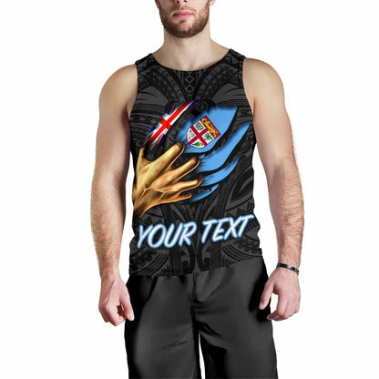 Fiji Personalised Men Tank Top - Fiji In Me (Black)