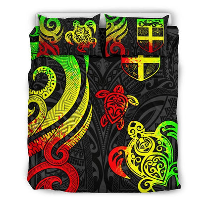 Fiji Polynesian Bedding Set - Reggae Tentacle Turtle