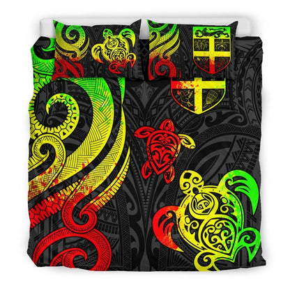 Fiji Polynesian Bedding Set - Reggae Tentacle Turtle