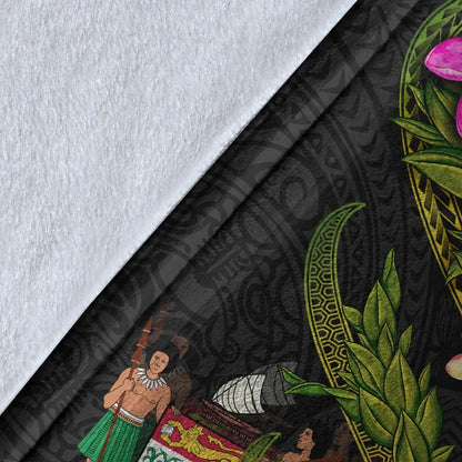 Fiji Polynesian Blanket - Plumeria Tribal