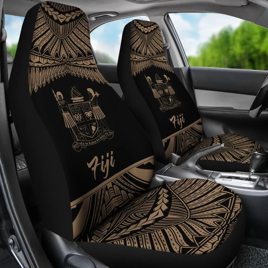 Fiji Polynesian Car Seat Covers - Pride Gold Version