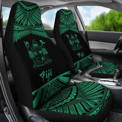 Fiji Polynesian Car Seat Covers - Pride Green Version