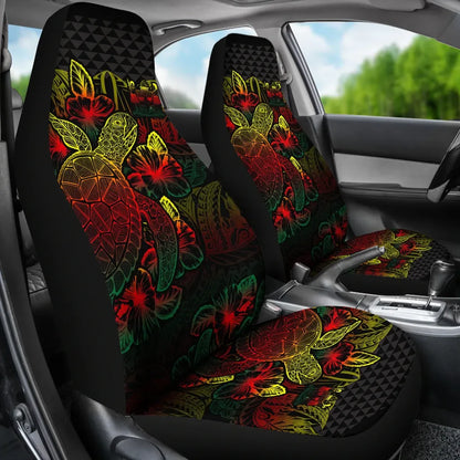 Fiji Car Seat Covers - Fiji Coat Of Arms Turtle Hibiscus Reggae