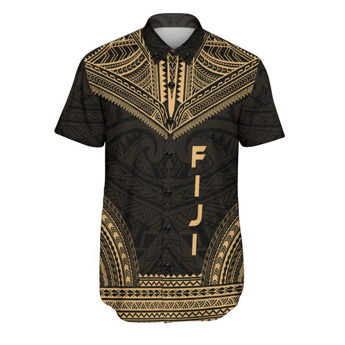 Fiji Polynesian Chief Short Sleeve Shirt - Gold Version
