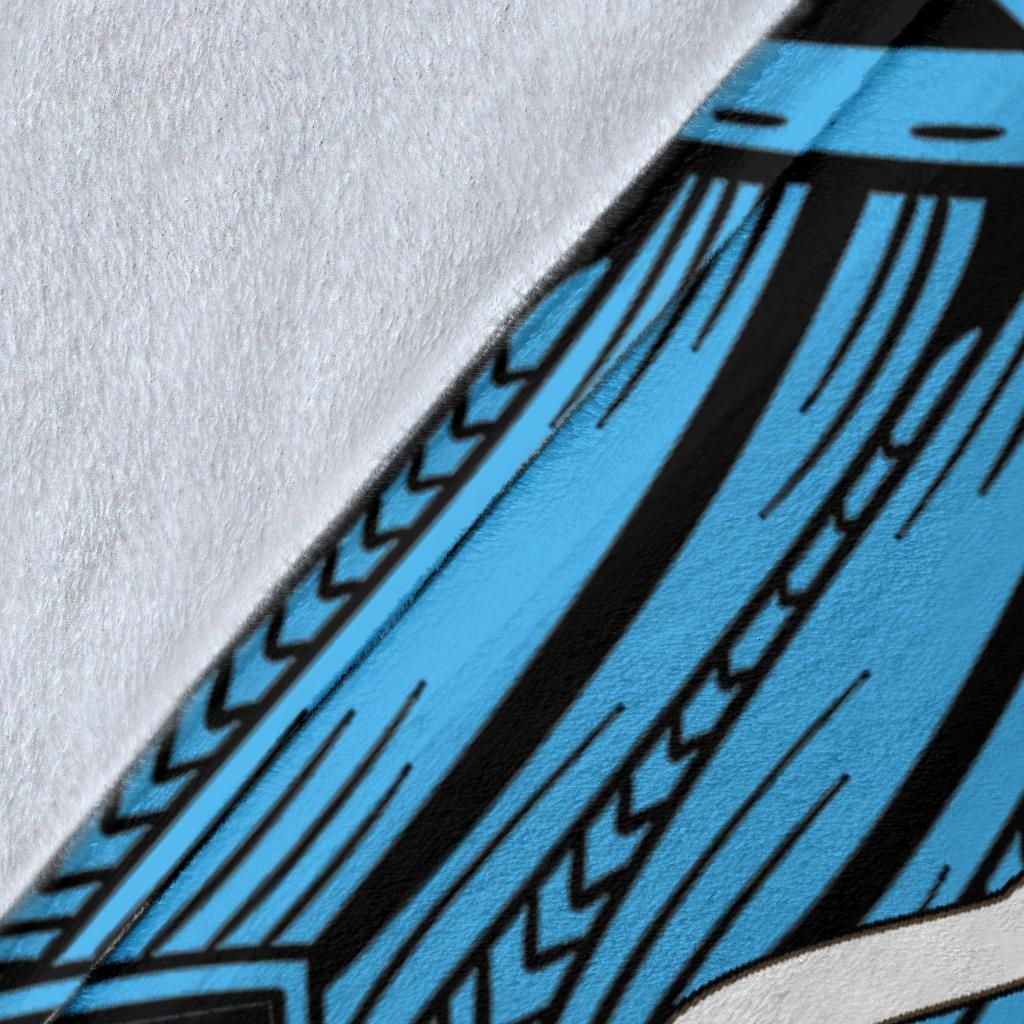 Fiji Polynesian Custom Personalised Premium Blanket - Tribal Wave Tattoo Flag Style