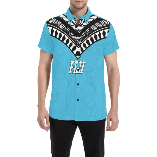 Fiji Polynesian Short Sleeve Shirt - Fiji Flag