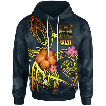 Fiji Polynesian Hoodie - Legend of Fiji (Blue)