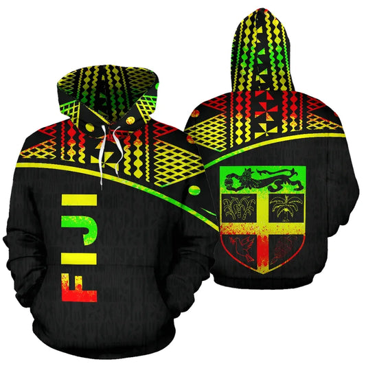 Fiji Polynesian Hoodie - Reggae Curve