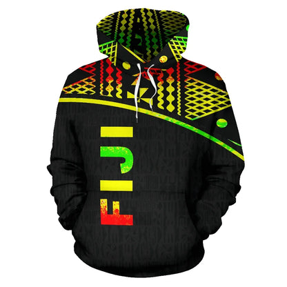Fiji Polynesian Hoodie - Reggae Curve